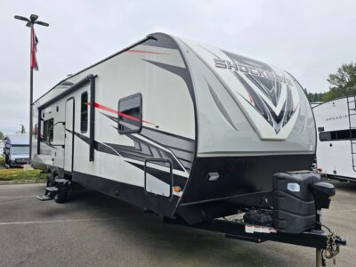 2020 Forest River Shockwave   RV, fully loaded with premium options, available at Poulsbo RV.