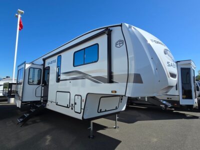 2025 Forest River Sabre   RV, fully loaded with premium options, available at Poulsbo RV.