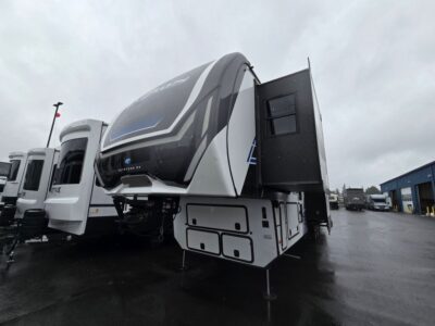 2025 Keystone Fuzion Toy Hauler   RV, fully loaded with premium options, available at Poulsbo RV.
