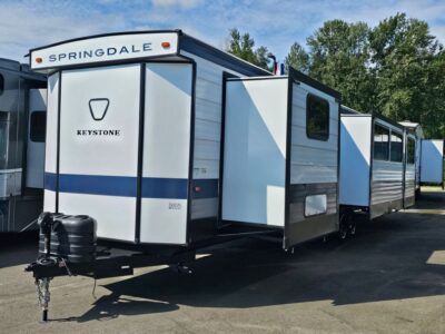 2026 Keystone Springdale Villa   RV, fully loaded with premium options, available at Poulsbo RV.