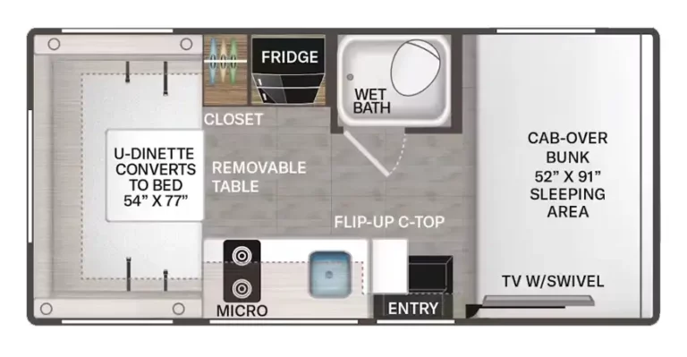 Thor Quantum LC 19 Motorhome floorplan
